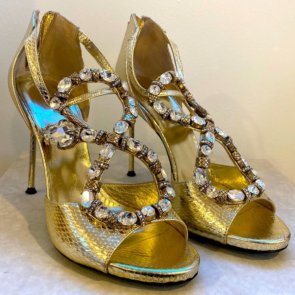 Roberto Cavalli Shoes - Roberto Cavalli luxury Swarovski crystal sandals